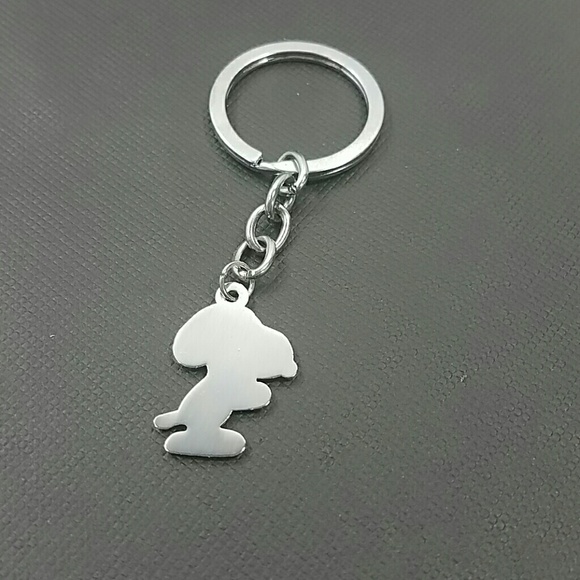 Snoopy Key chain Key Ring Bag Purse Charm Silver Keys - Picture 4 of 4